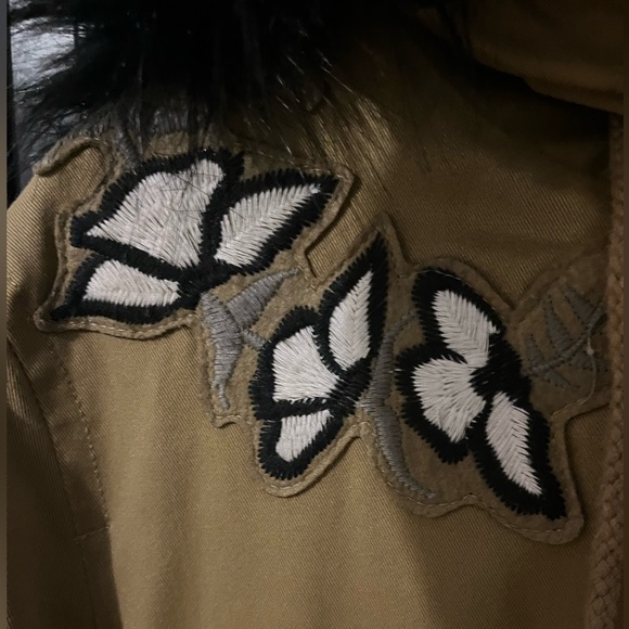 Loft Army Green Utility/Trench Coat - Picture 2 of 6